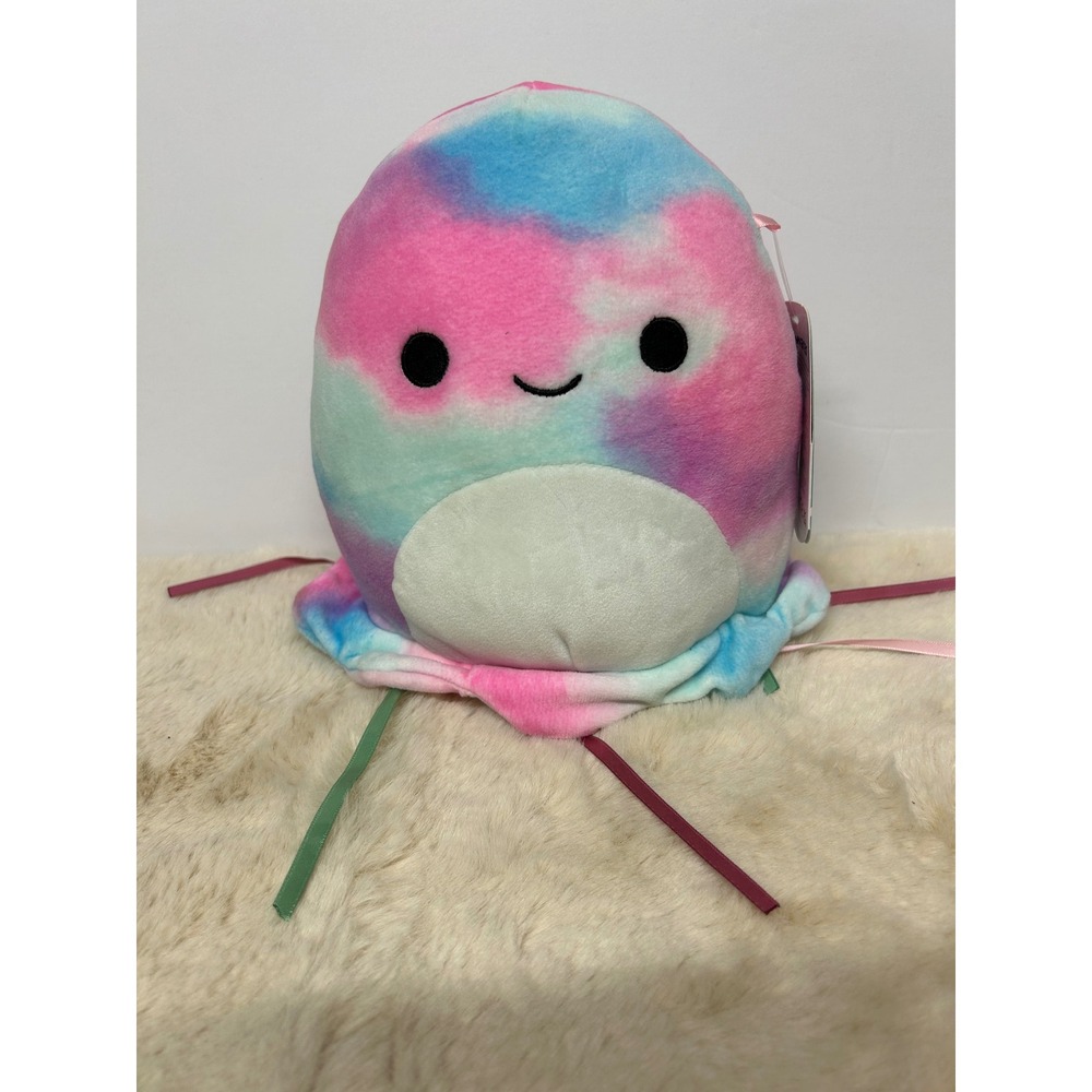 Squishmallows Krisa the Jellyfish 7 Inch Tie Dye Pink Blue Purple Plush NWT